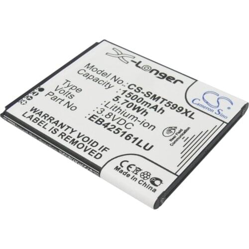 2021 Battery For Samsung EB425161LU Galaxy Ace 2,Galaxy Exhibit,Galaxy S Duos,Galaxy S Duos 2 1500mAh / 5.70Wh