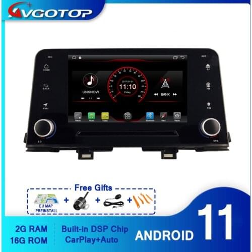 AVGOTOP Android 10 WINCE Bluetooth GPS Car Radio DVD Player for KIA MORNING PICANTO 2017 2G 16G MP3 MP4 Vehicle Multimedia