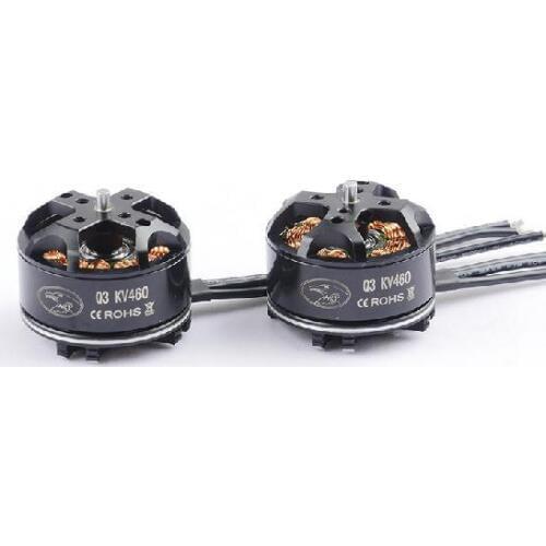 Free Shipping 2pcs/lot HL Q3 3110 / 460KV 3-6S Outrunner Brushless Motor CW/ CCW Set for RC Quadcopter Multicopter (1*CW&1*CCW)
