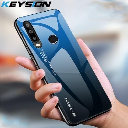 KEYSION Gradient Tempered Glass Case for Huawei Honor 9X Global Silicone Frame Back Cover for Honor 9X Premium 9X Pro Y9S