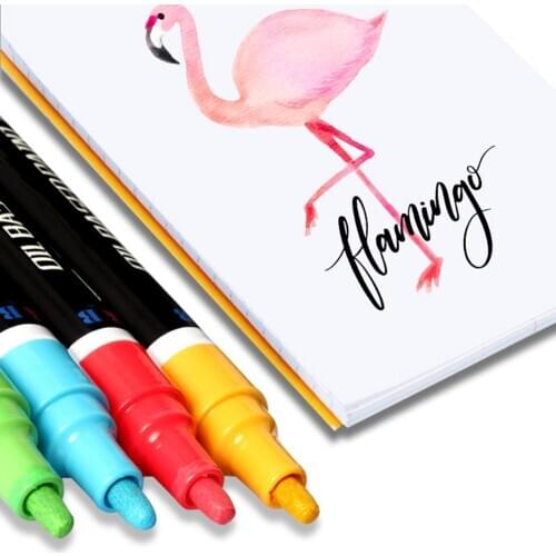 18/28Pcs Color Aluminum Tube Acrylic Marker Permanent Paint Pen Kids Children Painting Drawing Photo Album Card Making