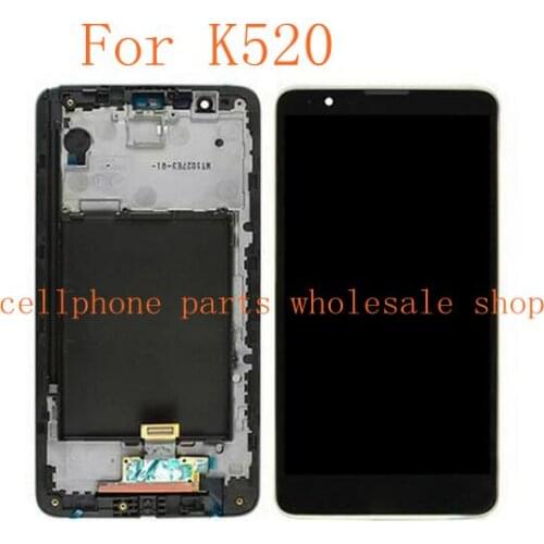 For Lg Stylus 2 K520 LS775 Lcd Display With Touch Glass Digitizer Frame Assembly Pantalla Black color