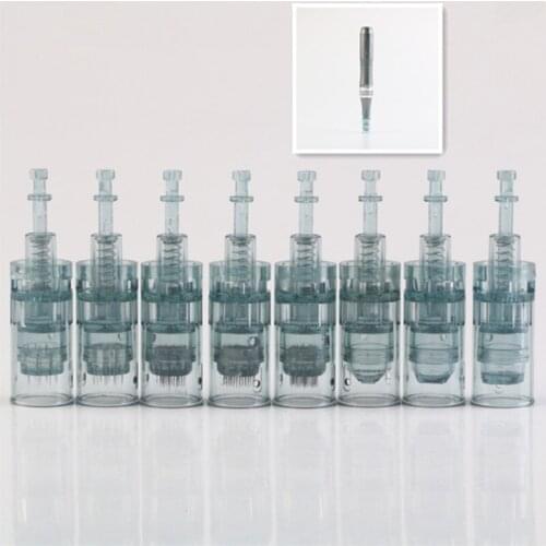 Hot Sale 10Pcs 11/16/36/42/Nano Needle Tips Electric M8 Microneedle Derma Pen Needle Cartridges