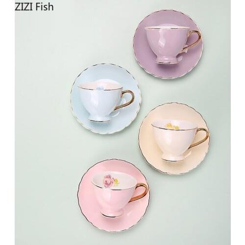 Ceramic Coffee CupCoffee Cup Set Coaster Spoon Milk Tea Breakfast Mug Coffee Cups Mugs for Tea Drinkware Unique Gift 240ml