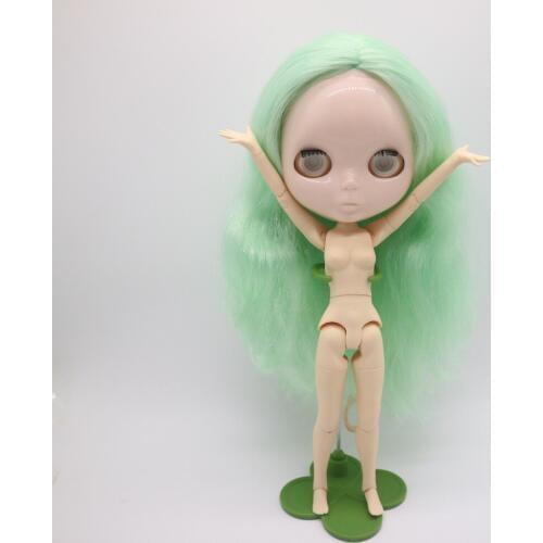 Without eyes chips joint body Nude blyth doll for DIY green hair