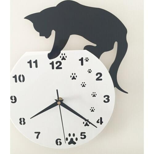 New Creative diy quartz wall clock sitting room bedroom wall clocks cute Child gift Free Shipping 4 colours