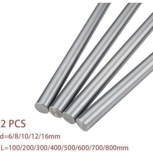 2pcs linear rail 3d printer parts Cylinder Chrome Plated Liner Rods axis Linear shaft round rod L 100 200 300 400 800 cnc WCS