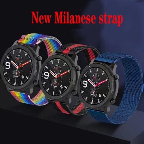 18mm 20mm 22mm For Xiaomi Huami Amazfit Bip S/Bip U/BIP lite/GTS Watchband Metal Bracelet Amazfit GTR 2E/GTR 47mm/Stratos3/70Mai