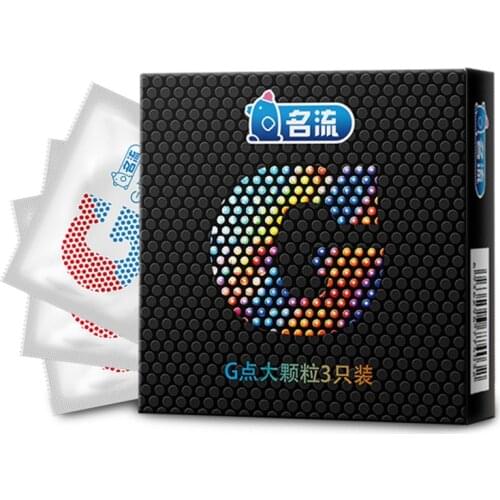 Mingliu 3pcs/lot G-spot Condoms Delay Ejaculation Condones Big Particle Ribbed Condom Stimulation Penis Sleeve Sex Toys For Men