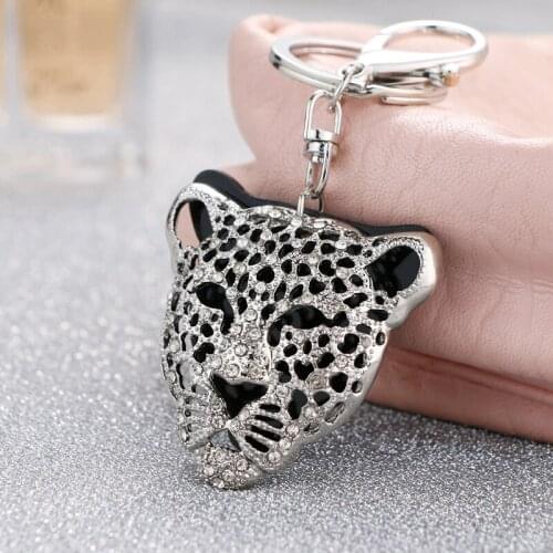 2021 spring fashion new rhinestone handsome lion head acrylic bag wallet keychain