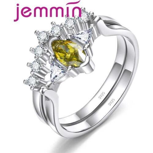 New Fashion 925 Sterling Silver Ring Pave High Quality Clear Rhinstone For Women Wedding Gift Europe Jewelry