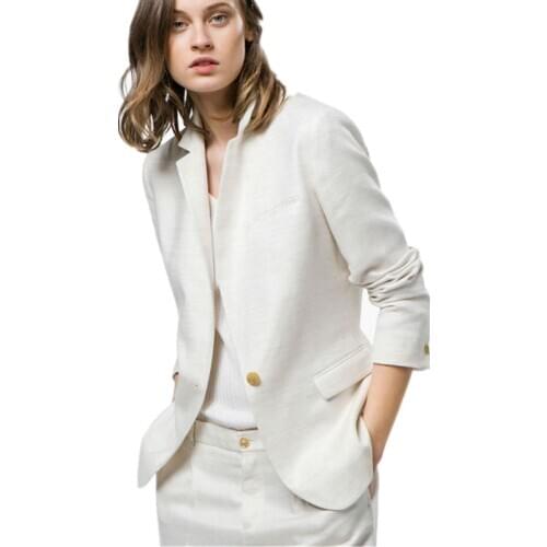 New White Women Business Suits Formal Work Wear 2 Piece Sets Office Uniform Styles Ladies Elegant Pantsuit Female Trouser Suit