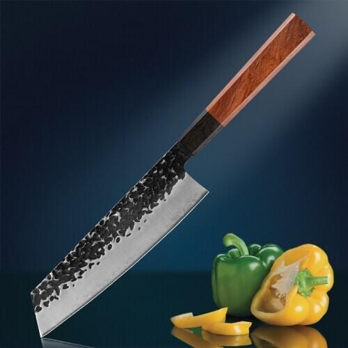 Hand forged Chef Knife 7.5 inch Japanese Kiritsuke Shape High Carbon 9Cr18CoMov 3-layer composite Steel Kitchen Knive