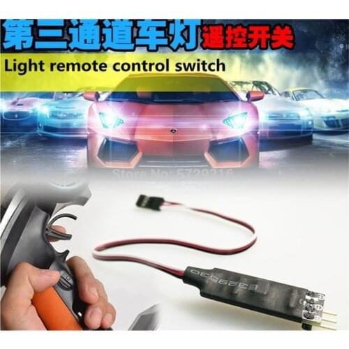 Model car is upgraded and refit with the function of the third channel remote control switch CH3 light control panel