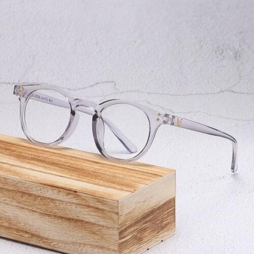 Vintage Fashion Plastic Round Glasses Frame Clear Classic Rivets Men Accessories Eyeglasses Spectacle Gaming Glasses