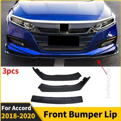 Front Bumper Lip Chin Spoiler Deflector Decoration Tuning Body Kit Splitter Modification Cover For Honda Accord 2018 2019 2020