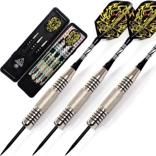 CUESOUL Professional Darts Free Carry Box 23g Steel Tip Brass Barrels Darts Set With Aluminum Shafts