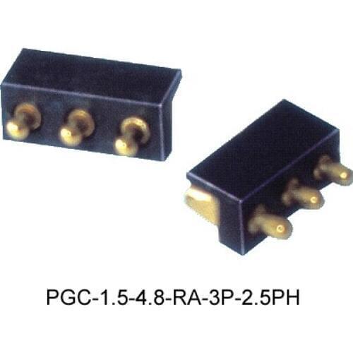 POGO Factory direct sale 3 pin 3p connector Spring needle Large current Gold plated pin PGC-1.5-4.8-RA-3P-2.5PH