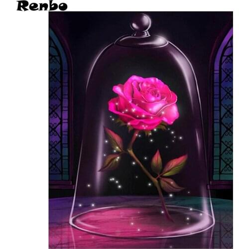 Rose Flowers 5D Diy Diamond Painting Cross Stitch Diamond Mosaic sale Needlework Diamond Embroidery crystals Home Decor