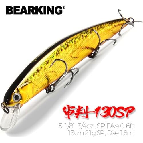 BEARKING 13cm 21g SP depth1.8m Top fishing lures Wobbler hard bait quality professional minnow for fishing tackle