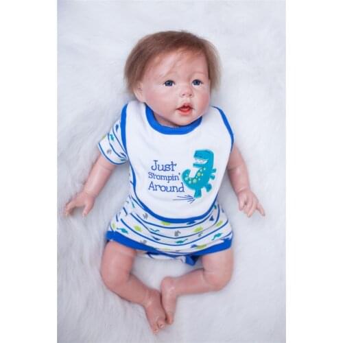 50cm Silicone Reborn Baby Doll kids Playmate Gift For Girls Bebe Alive Soft Toys For Bouquets Bebe Doll Reborn