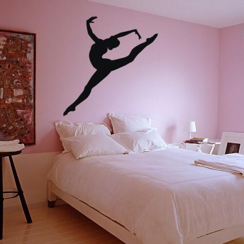 Sport Wall Decal Dance Ballerina Girl Vinyl DIY Home Art Decor Full Of Spirit Gymnast Girl Interior Nymph Wall Stickers SYY230