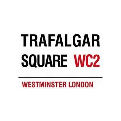 New Tin Sign MIN90547 London Street Sign -Trafalgar Square Metal Sign for Wall Decor Wall Decor Signs Retro Metal Poster