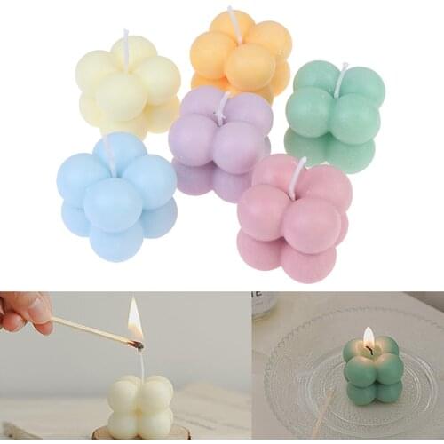 1Pc Creative Small Bubble Cube Candle Soy Wax Aromatherapy Scented Candles Home Decor