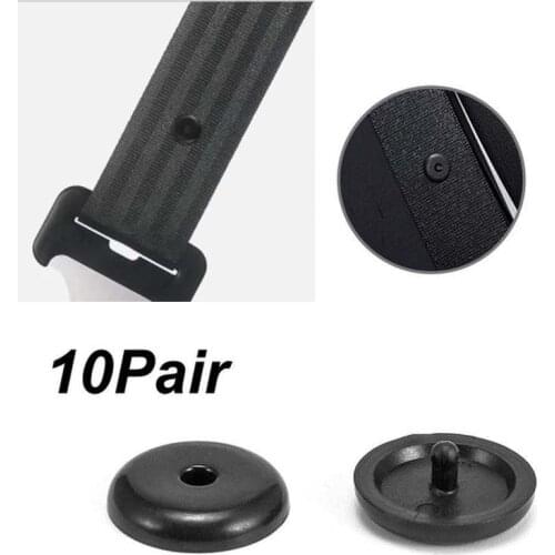 10pcs Car Safety Seat Belt Buckle Stopper Car Safety Seat Belt Stopper Spacing Limit Buckle Clip Retainer Seatbelt Stop Button