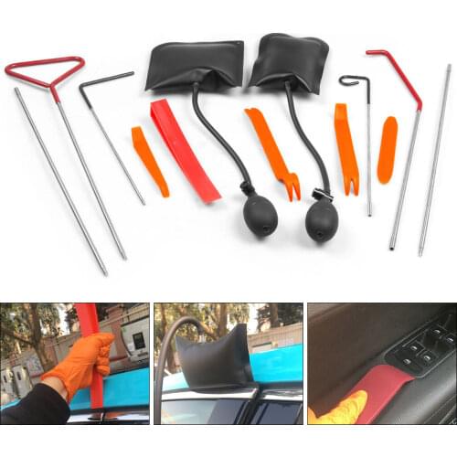 13xUniversal Car Door Open Tool Key Lock Out Emergency Tools Kit Unlock Air Pump TT102138