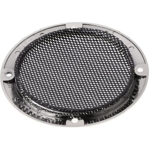 2 Pcs 3" inch Black Speaker Cover Decorative Circle Metal Mesh Grille