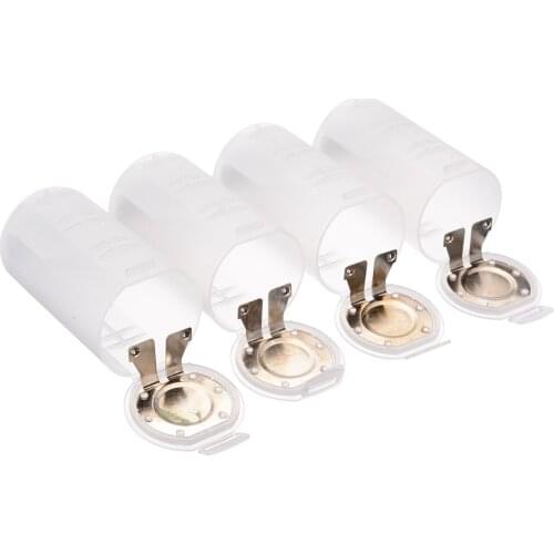 20pcs/lot New 2xAA to D Size Battery Holder Conversion Adapter Switcher Converter Case Box White Color