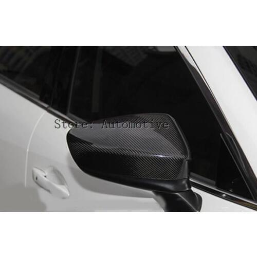 3D Glossy Black Rearview Mirror Covers For Mazda CX-5 Carbon Fiber Print Door Side Rear View Mirror Cover Trim Overlay