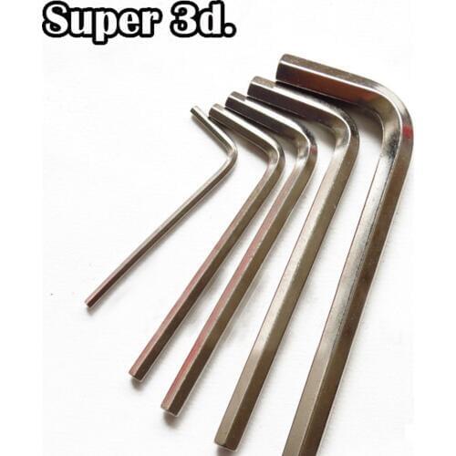 4pcs Mini Hex Hexagon Allen Wrench Key Set Exotic Micro Wrench 1.5mm 2.0mm 2.5mm 3.0mm Screwdriver Nickel plating 3D Printer