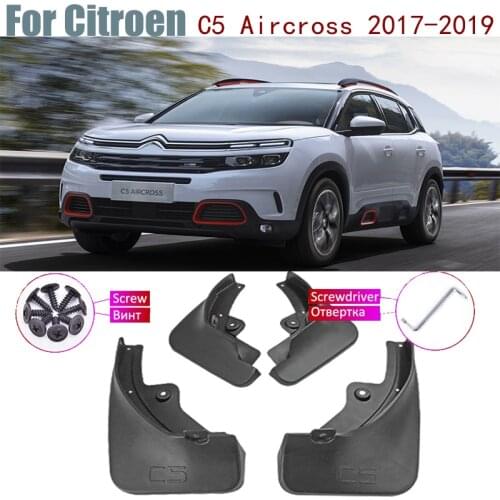 4PCS Front Rear Car Mudflap Fender Mud Flaps Guard Splash Flap Accessories Mudguards For Citroen C5 Aircross 2019 2018 2017