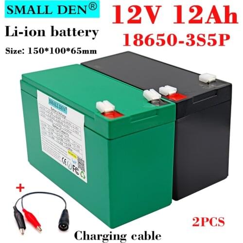 12V 12Ah 18650 lithium ion battery pack 3S5P for kids electric cars toy Sprayer device scale Access control Build-in 20A BMS