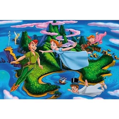 Disney 5D DIY Diamond Painting Anime Peter Pan Embroidery Cross Stitch Mosaic Rhinestone Decor Crafts Birthday Gifts