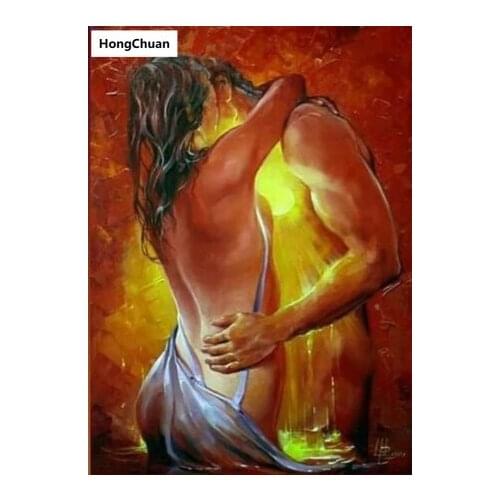 Fast delivery couple lover mural 5D DIY round/square diamond painting embroiderymosaic cross stitch homedecoration new year gift