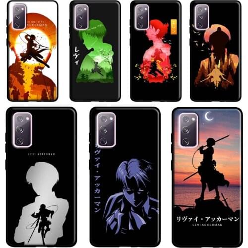 Levi Ackerman Attack on Titan Case For Samsung Galaxy S21 Ultra S20 FE S8 S9 S10 Plus Note 20 Ultra Note 10 Plus Cover