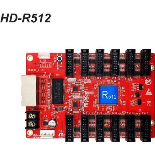 HD-R512 Receiving Card Full color 256*256 pixel range 12*HUB75E 1/64scan for led display huidu sending card Video control system