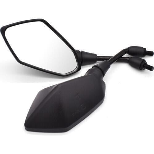 Quality Motorcycle Side Mirror Carbon Fiber White Glass Rearview Mirrors For KAWASAKI KLX 150 250 KLX250 KLX 450R KDX 125 250