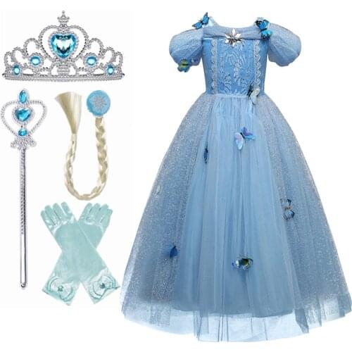 Cosplay Carnival Clothing Birthday Halloween Costume for Girls Children Clothing Cosplay Clothes Long Gown Kids Princess Dresses