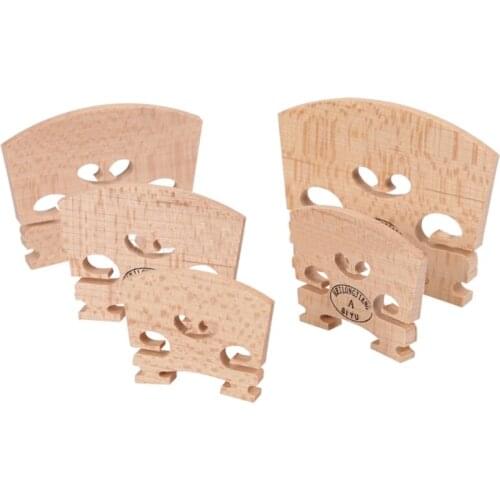 Maple Wood Acoustic Violin Bridge Regular Type 1/8 1/4 3/4 1/2 Size Musical Instruments Parts Accessories