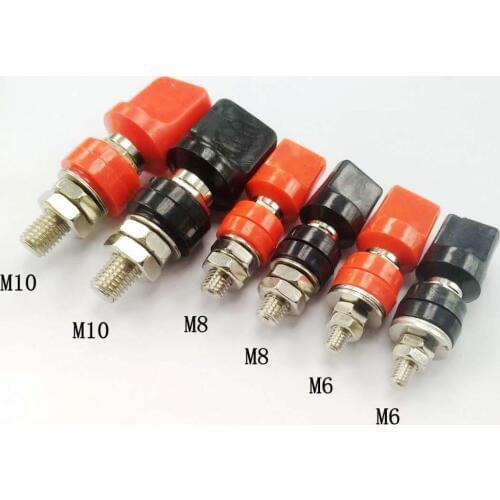 1pcs Pure copper terminal / 6mm / 8mm / 10mm/12mm grounding column end 40A / 50A / 100A/ 200A high current 4mm banana connector