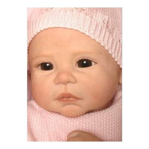 NPK 17inch Reborn Doll Kit Lana Soft Touch Fresh Color Unfinished Doll Parts with body