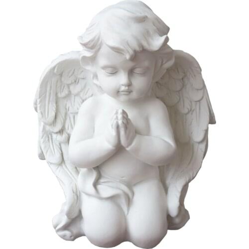 LOVELY ANGEL PLASTER FIGURE FURNISHING EUROPEAN-STYLE CREATIVE CHILDREN FIGURE SCULPTURE NEW BOOKSHELF DESKTOP SCULPTURE STATUE