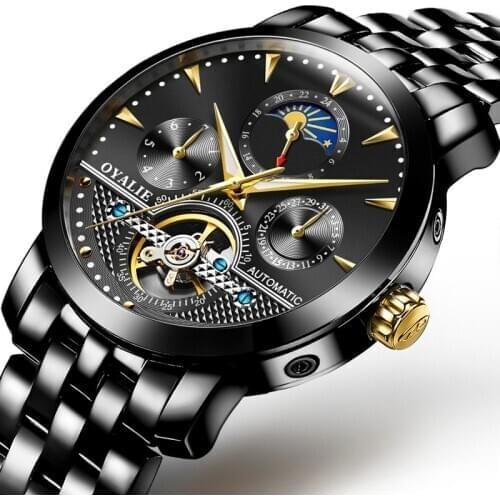 2020 Business Watch Men Automatic Luminous Clock Men Tourbillon Waterproof Mechanical Watch Top Brand