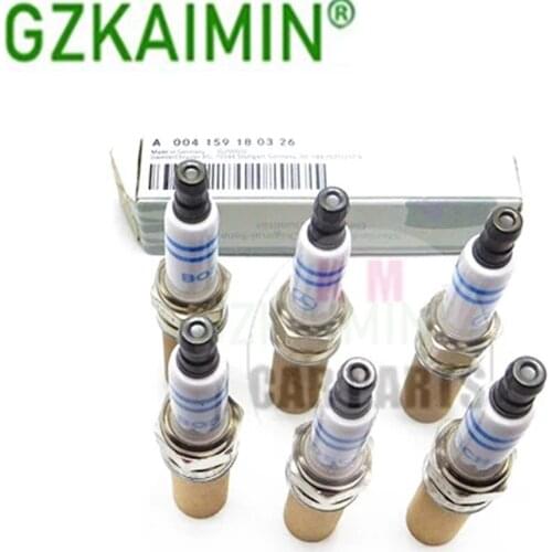 Set of 6 High Quality Spark Plugs for Mercedes Benz C300 GL450 ML350 SLK300 CL500 E350 E550 G550 004159180326 Y7MPP33