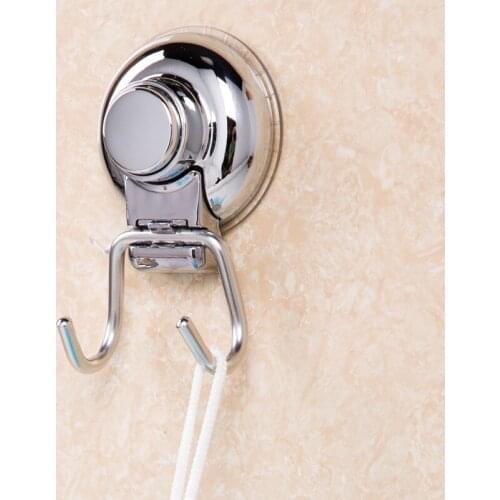 Stainless Steel Wall Hook Multi-function Portable Clothes Hooks Removable Rotating Suction Kitchen Holder Bathroom Organizer