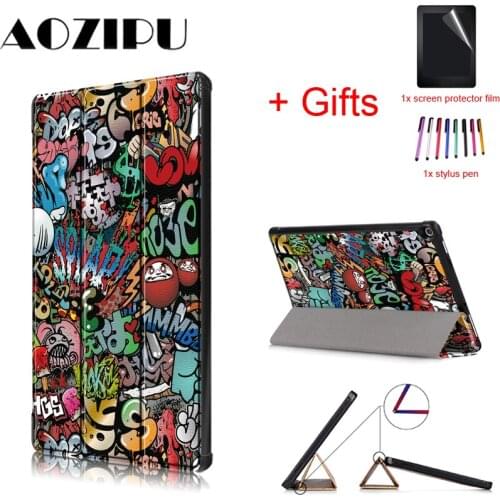 New Slim Case for Amazon Kindle Fire HD10 HD 10 2019 2017 10.1" PU Leather Magnetic Cover Funda for Kindle Fire HD10 Case